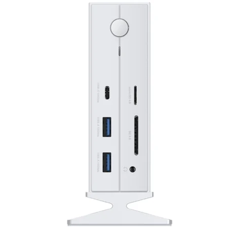 D-Link Docking Station Thunderbolt 4 DUF-E01 14 en 1, 5xUSB, 2xUSB-C, 2xThunderbolt, DisplayPort, HDMI 4K, RJ45, Jack 3.5 mm, Lector Tarjetas, Blanco